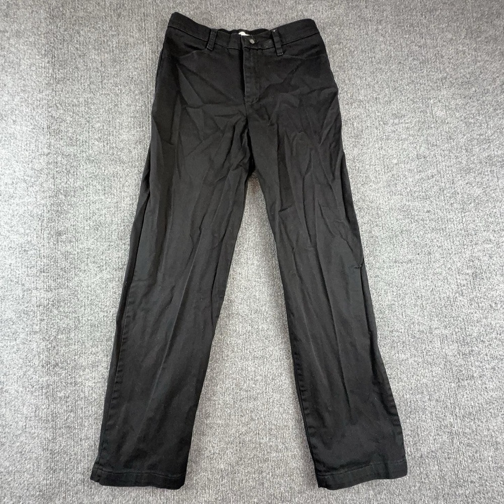 Lee Womens 6 Black Chino At The Waist Straight Leg Stretch Pants 4951001